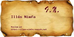 Illés Nimfa névjegykártya