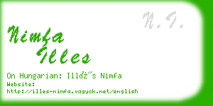 nimfa illes business card